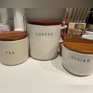 Harth and Hand Magnolia stone wear canisters